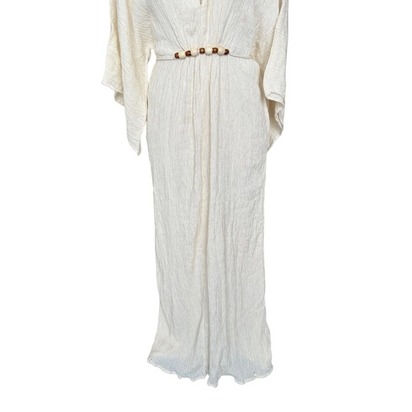 NWT Savannah Morrow Alessia Belted Silk/Bamboo Blend Crepon Maxi Dress XS/S - Picture 7 of 13